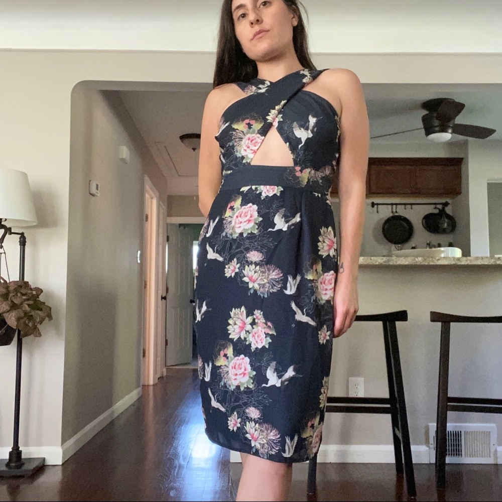 Asos Petite Floral Cocktail Dress